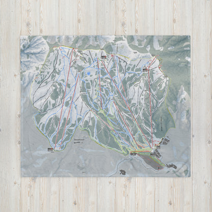 Snow Basin, Utah Ski Resort Map Blanket - Powderaddicts