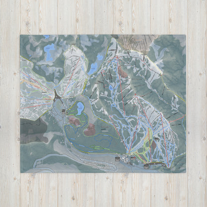 Solitude, Utah Ski Resort Map blanket - Powderaddicts