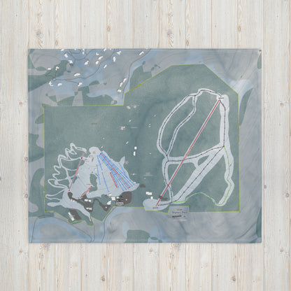 Utah Olympic Park, Utah Ski Resort Map blanket - Powderaddicts
