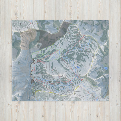 Alta, Utah Ski Resort Map Blanket - Powderaddicts