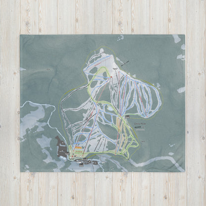 China Peak, California Ski Resort Map Blanket - Powderaddicts