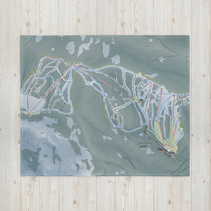 Dodge Ridge, California Ski Resort Map Blanket - Powderaddicts