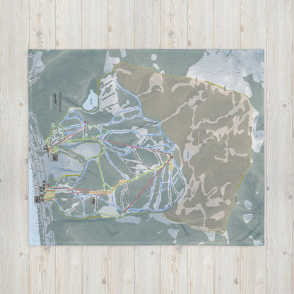 Homewood, California Ski Resort Map Blanket - Powderaddicts