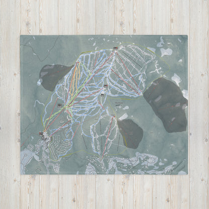Northstar, California Ski Resort Map Blanket - Powderaddicts