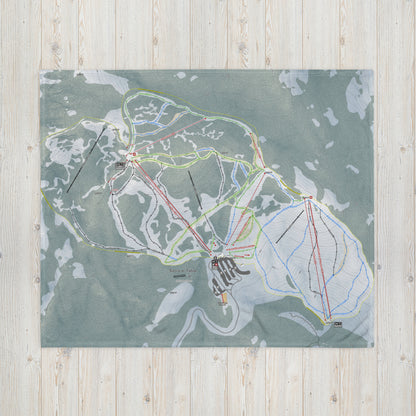 Sierra At Tahoe, California Ski Resort Map Blanket - Powderaddicts