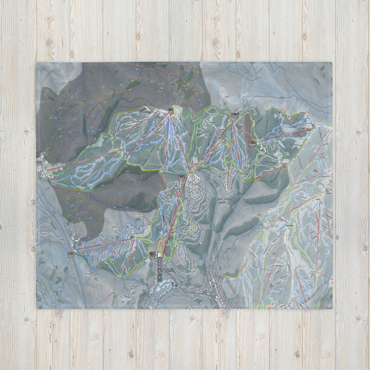 Deer Valley, Utah Ski Resort Map Blanket