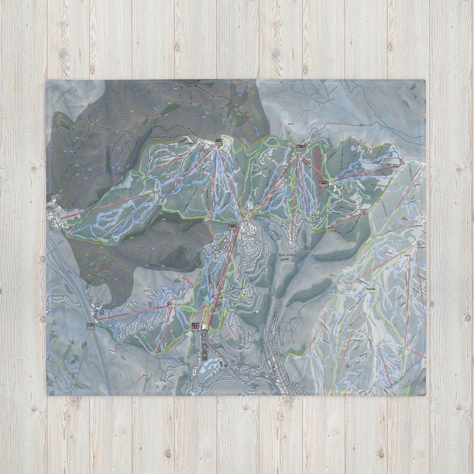 Deer Valley, Utah Ski Resort Map Blanket