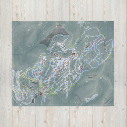 WHITEFISH MOUNTAIN, MONTANA SKI RESORT MAP BLANKET - Powderaddicts