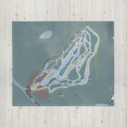 Mt Sima, Yukon Territory Ski Resort Map Blanket - Powderaddicts