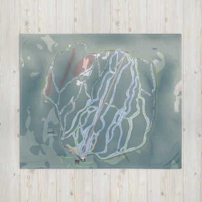 Murray Ridge, British Columbia Ski Resort Map Blanket - Powderaddicts