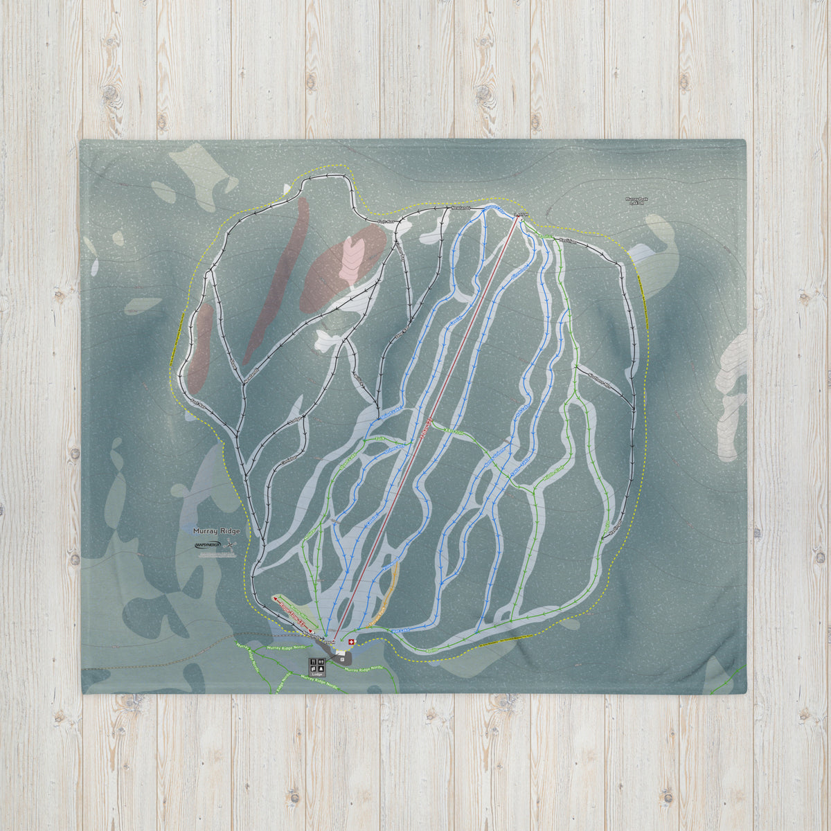Murray Ridge, British Columbia Ski Resort Map Blanket