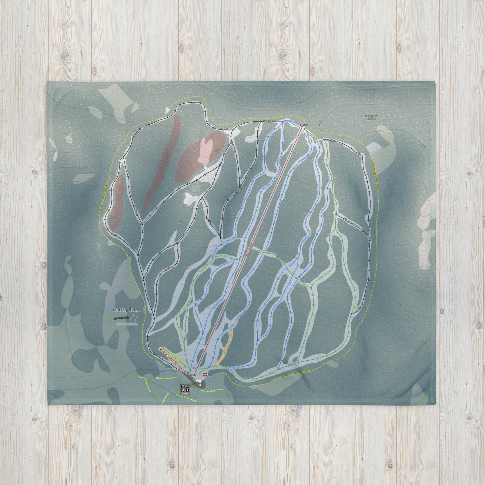 Murray Ridge, British Columbia Ski Resort Map Blanket