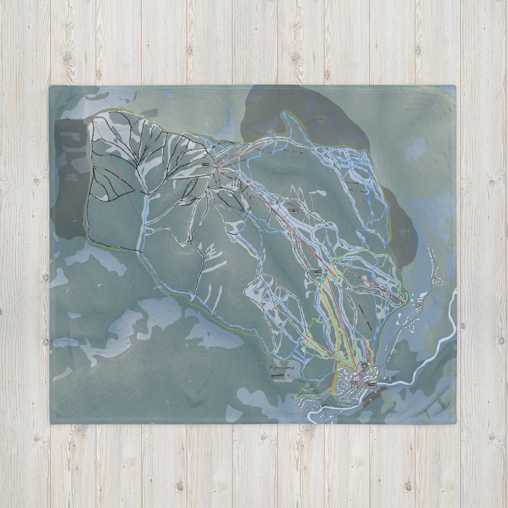 Panorama, British Columbia Ski Resort Map Blanket