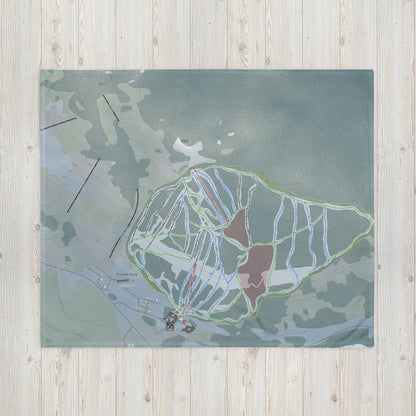 Powder King, British Columbia Ski Resort Map Blanket - Powderaddicts
