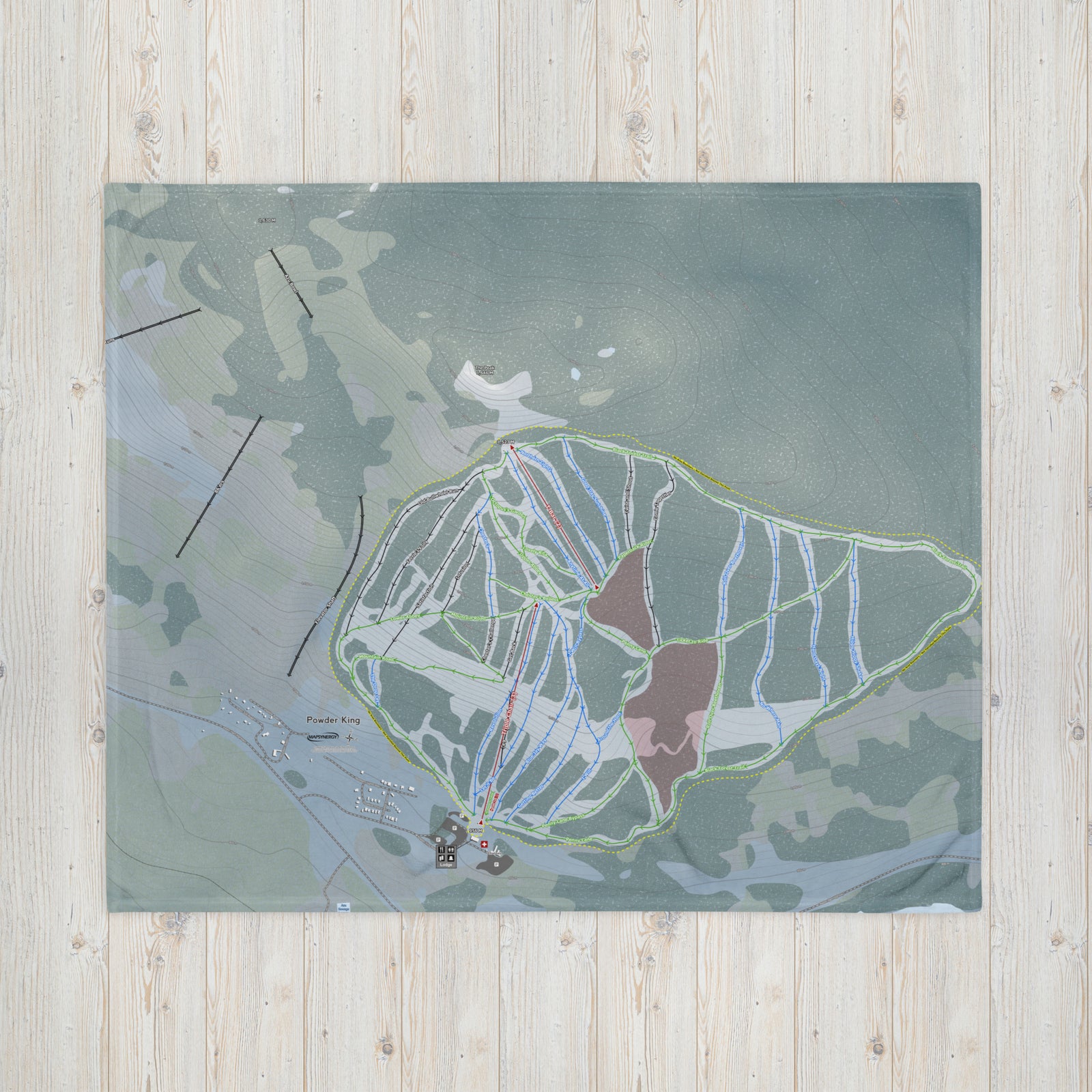 Powder King, British Columbia Ski Resort Map Blanket