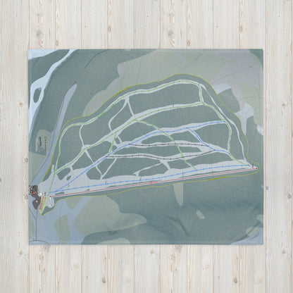 Clearwater, British Columbia Ski Resort Map Blanket - Powderaddicts