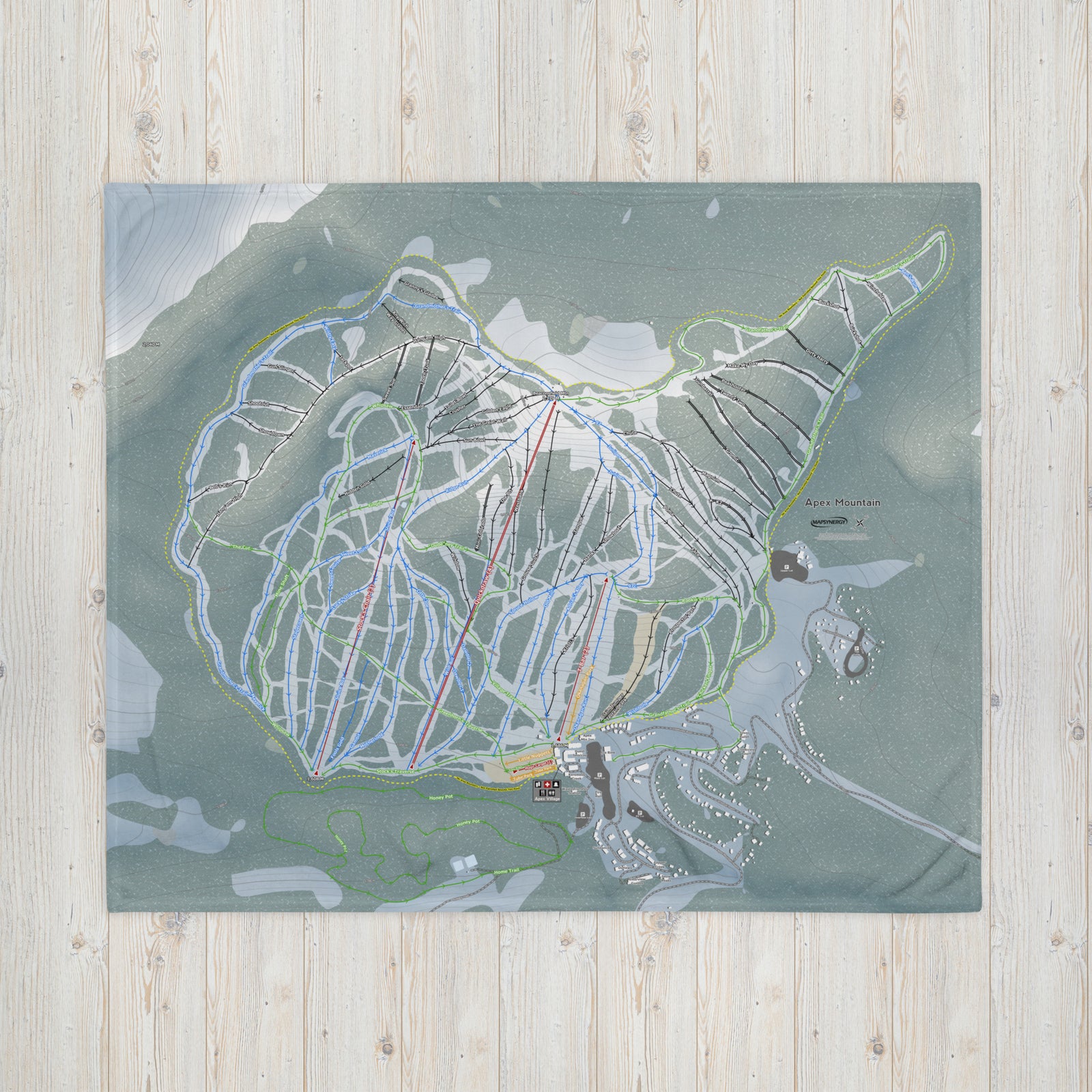 Apex Mountain, British Columbia Ski Resort Map Blanket
