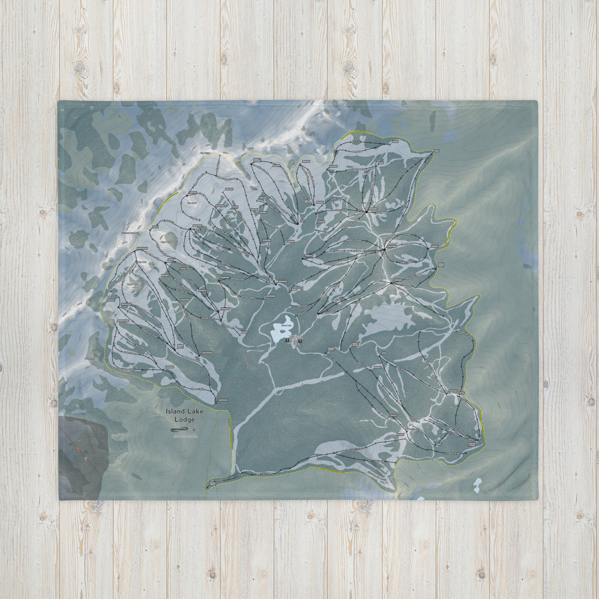 Revelstoke, British Columbia Ski Resort Map Blanket