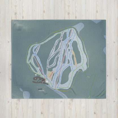 Fairmont Hot Springs, British Columbia Ski Resort Map Blanket - Powderaddicts