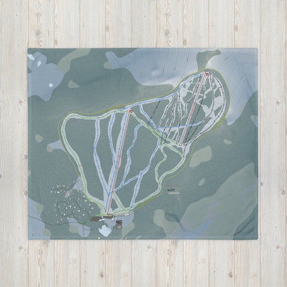 Mount Cain, British Columbia Ski Resort Map Blanket - Powderaddicts