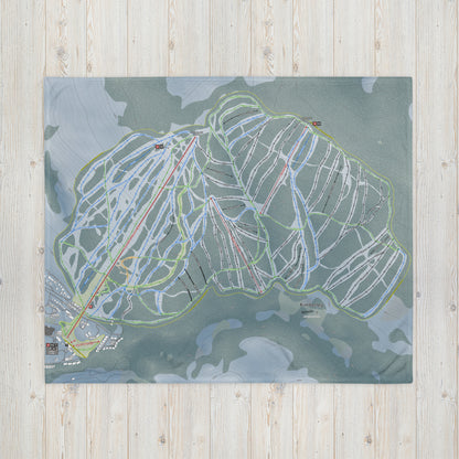 Kimberley, British Columbia Ski Resort Map Blanket - Powderaddicts