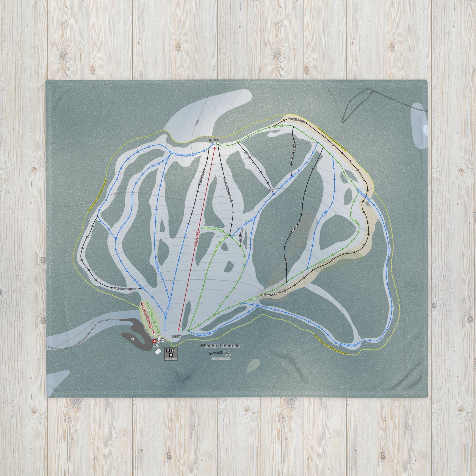 Phoenix Mountain, British Columbia Ski Resort Map Blanket