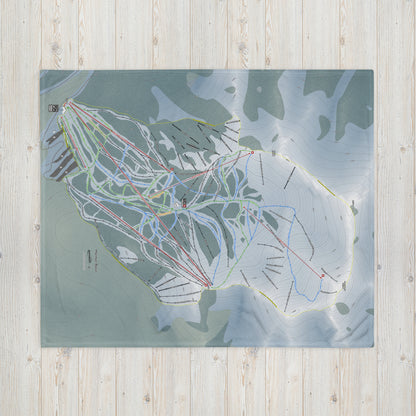 Marmot Basin, Alberta Ski Resort Map Blanket - Powderaddicts