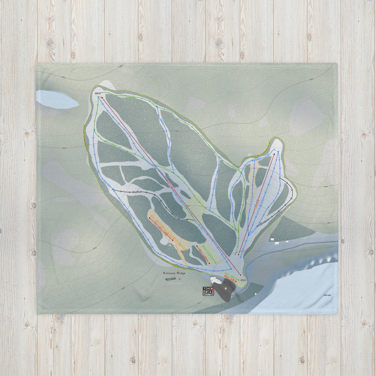 Kinosoo Ridge, Alberta Ski Resort Map Blanket