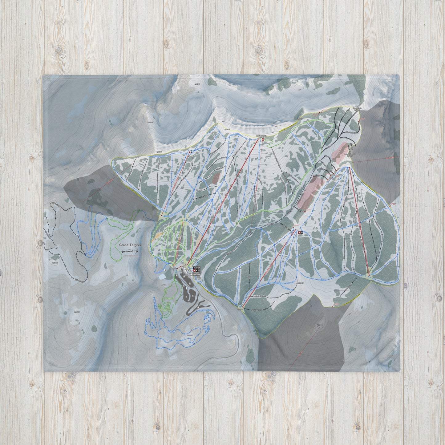 Grand Targhee, Wyoming Ski Resort Map Blanket - Powderaddicts
