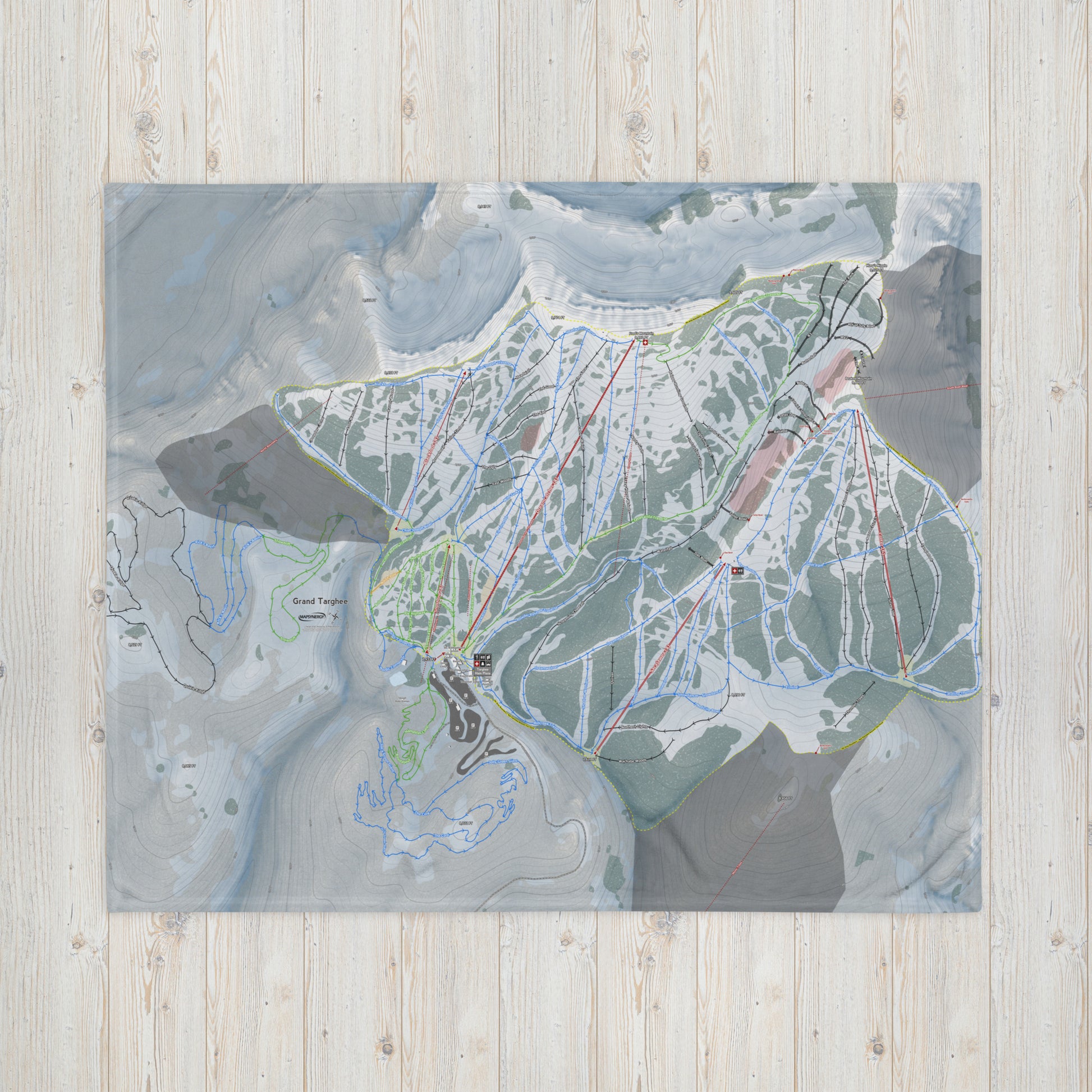 Grand Targhee, Wyoming Ski Resort Map Blanket - Powderaddicts