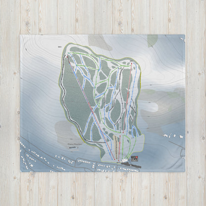 Misery Mountain, Alberta Ski Resort Map Blanket - Powderaddicts