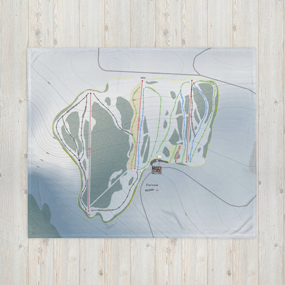 Fairview, Alberta Ski Resort Map Blanket - Powderaddicts