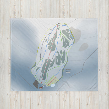 Mount Joy, Alberta Ski Resort Map Blanket - Powderaddicts