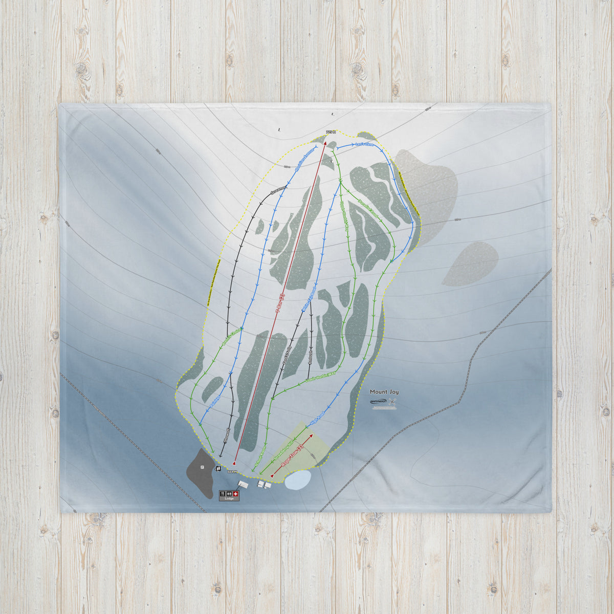 Mount Joy, Alberta Ski Resort Map Blanket