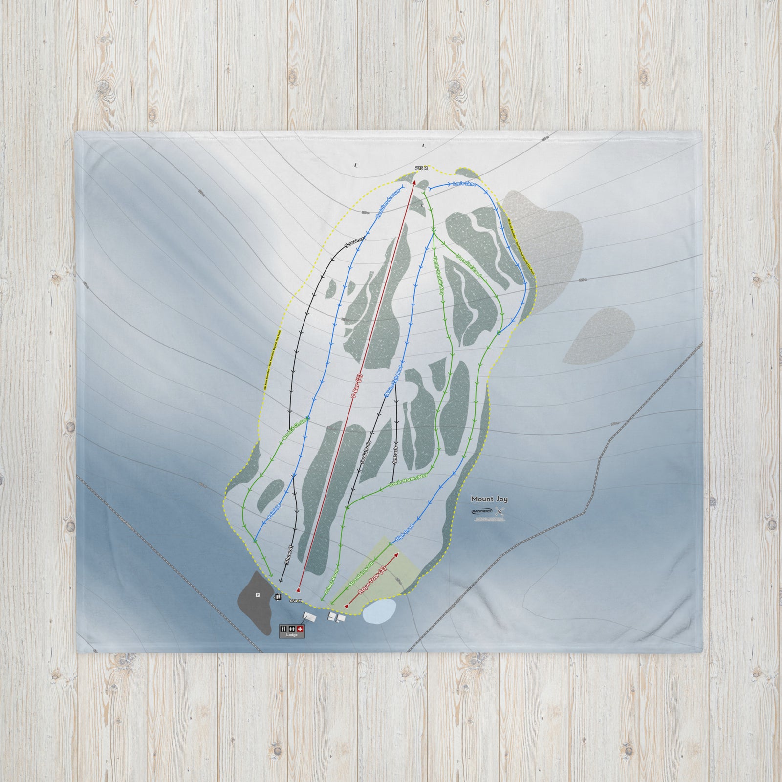 Mount Joy, Alberta Ski Resort Map Blanket