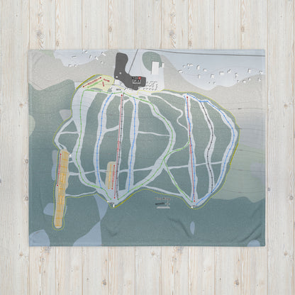 Vista Ridge, Alberta Ski Resort Map Blanket - Powderaddicts