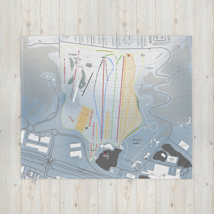 WinSport, Alberta Ski Resort Map Blanket - Powderaddicts