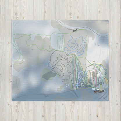 Tawatinaw Valley, Alberta Ski Resort Map Blanket - Powderaddicts