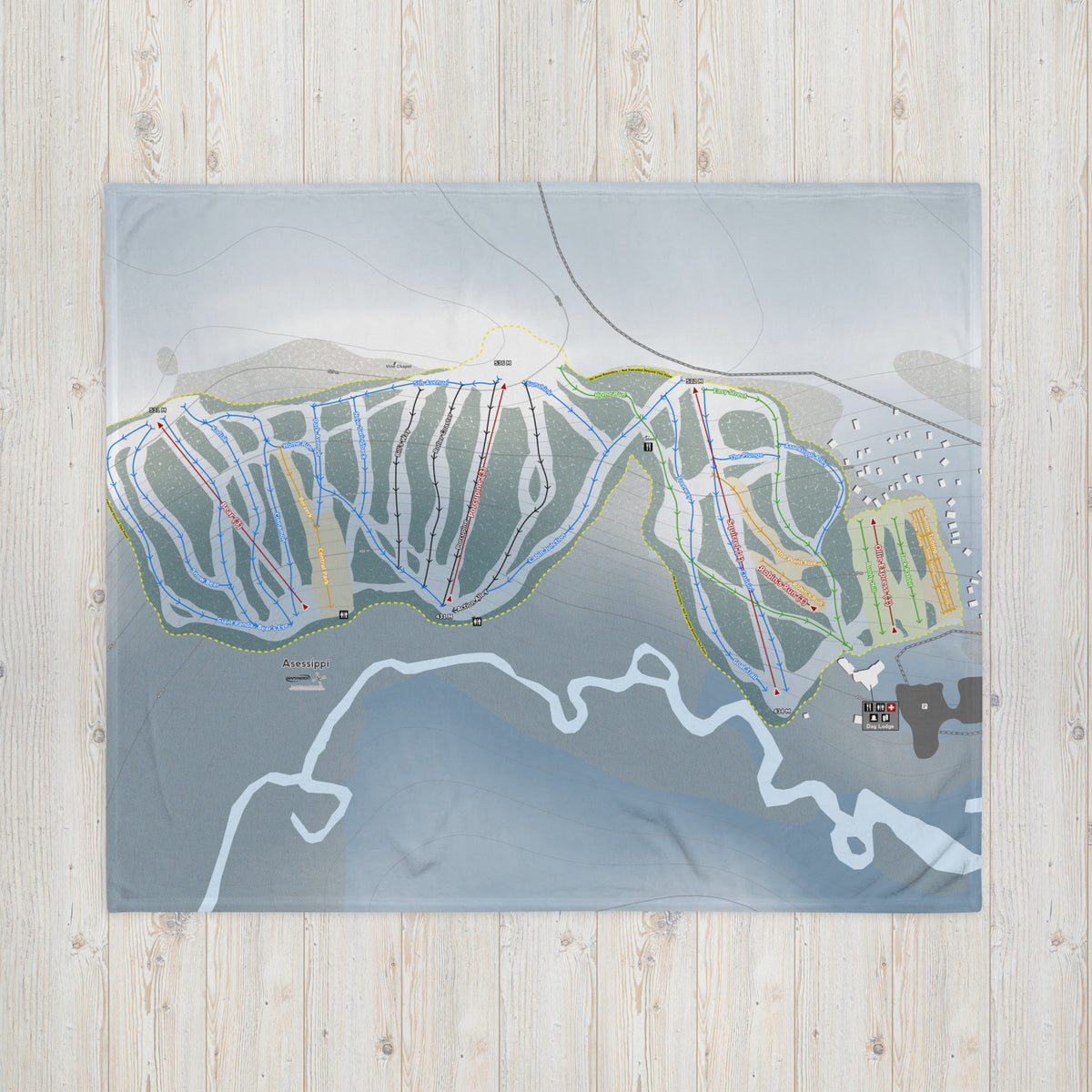 Asessippi, Manitoba Ski Resort Map Blanket