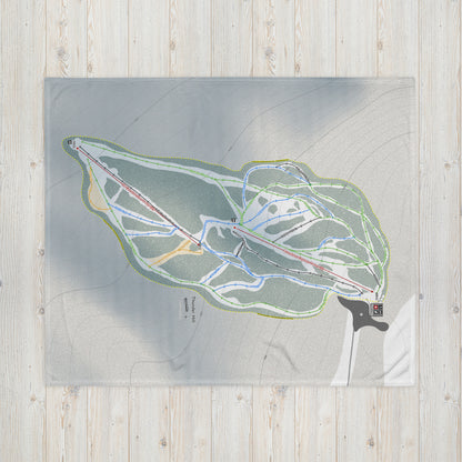 Thunder Hill, Manitoba Ski Resort Map Blanket - Powderaddicts