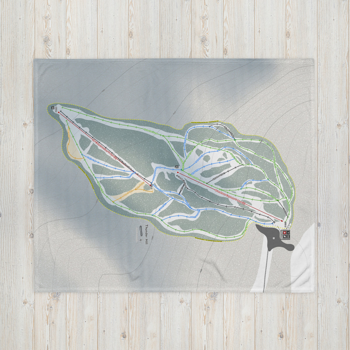 Thunder Hill, Manitoba Ski Resort Map Blanket