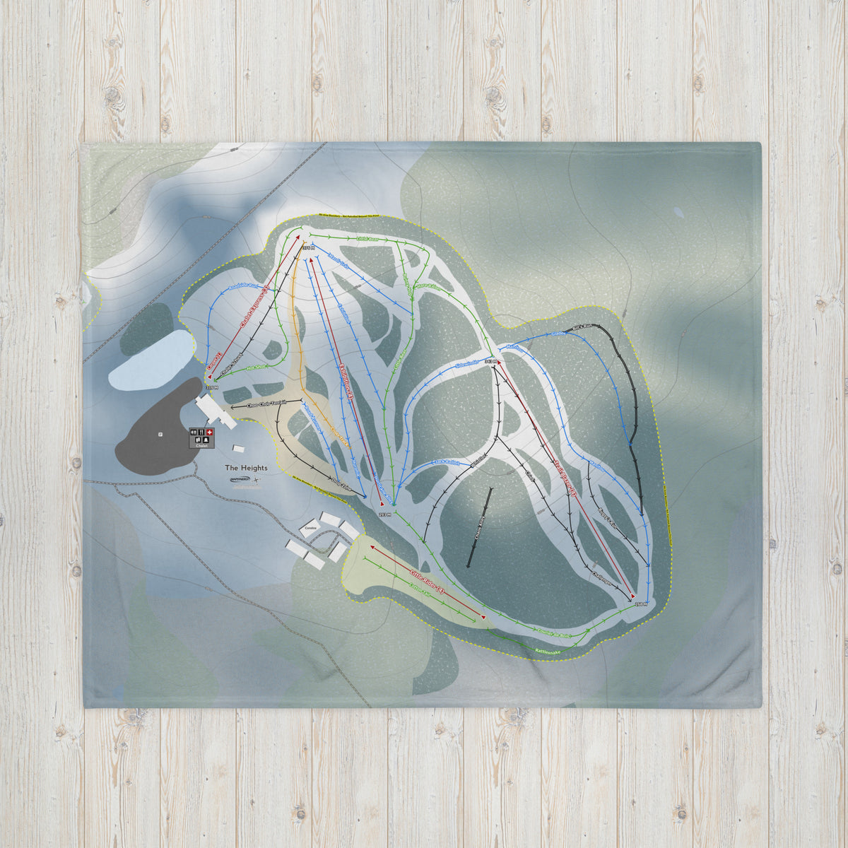 The Heights, Ontario Ski Resort Map Blanket