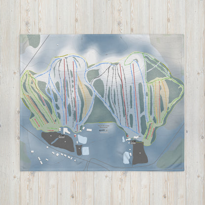 Mount St Louis Moonstone, Ontario Ski Resort Map Blanket - Powderaddicts