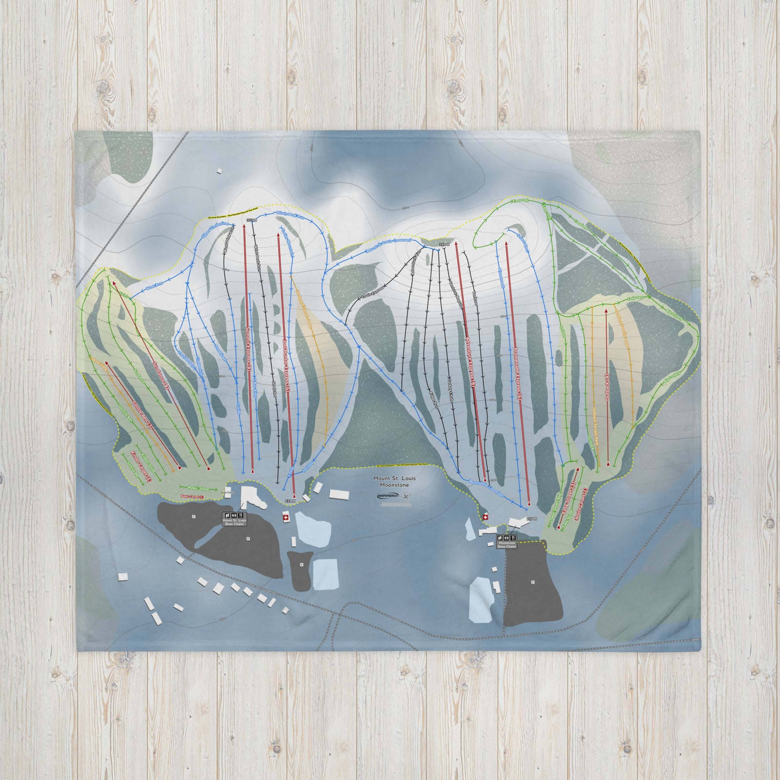 Mount St Louis Moonstone, Ontario Ski Resort Map Blanket