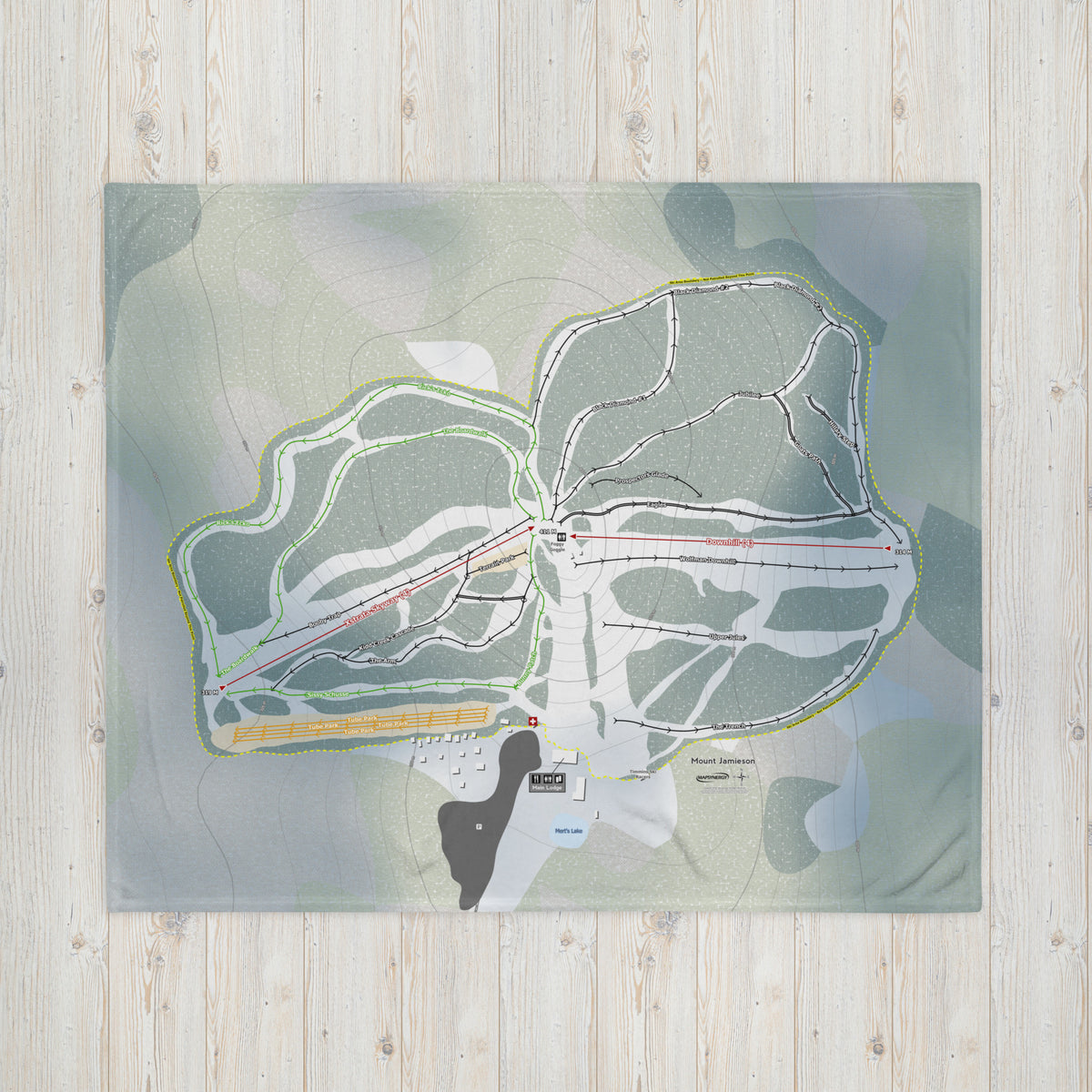 Mount Jamieson, Ontario Ski Resort Map Blanket - Powderaddicts