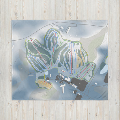 Horseshoe, Ontario Ski Resort Map Blanket - Powderaddicts