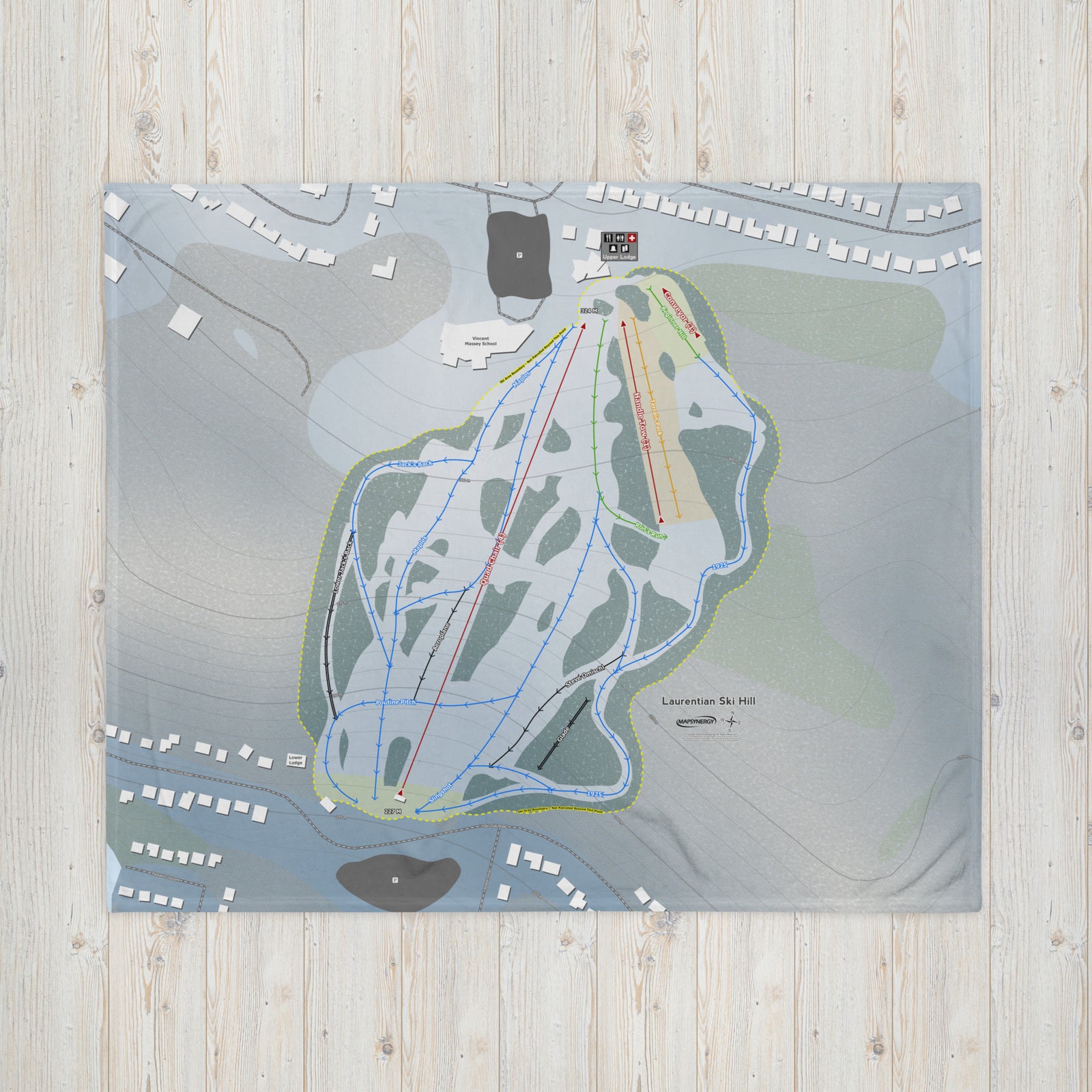 Laurentian Ski Hill, Ontario Ski Resort Map Blanket