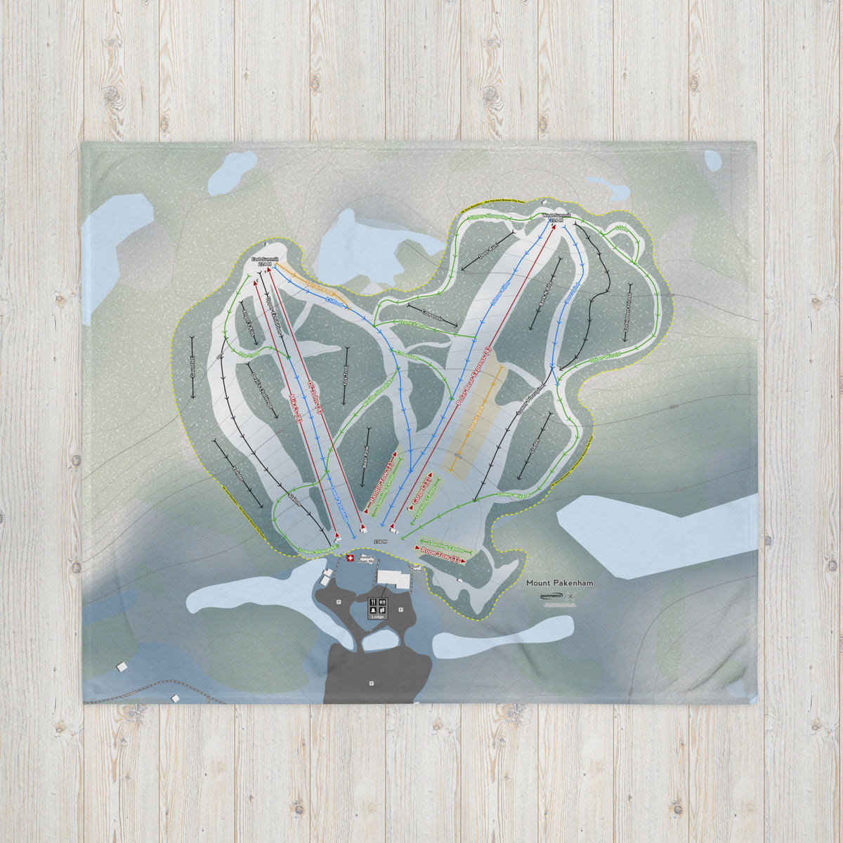 Mount Pakenham, Ontario Ski Resort Map Blanket
