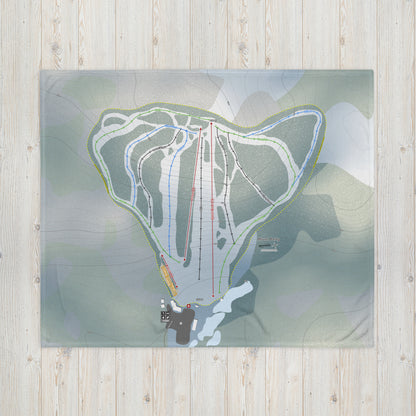 Mount Baldy, Ontario Ski Resort Map Blanket - Powderaddicts