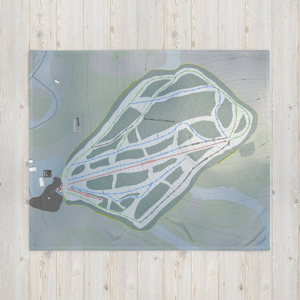 Antoine Mountain, Ontario Ski Resort Map Blanket